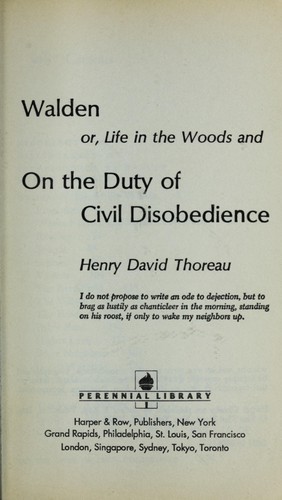 Henry David Thoreau: Walden (1965, Perennial Library)