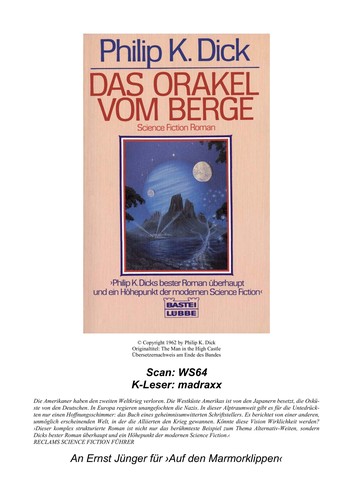 Philip K. Dick: Das Orakel vom Berge (German language, 1989, Bastei Lübbe)